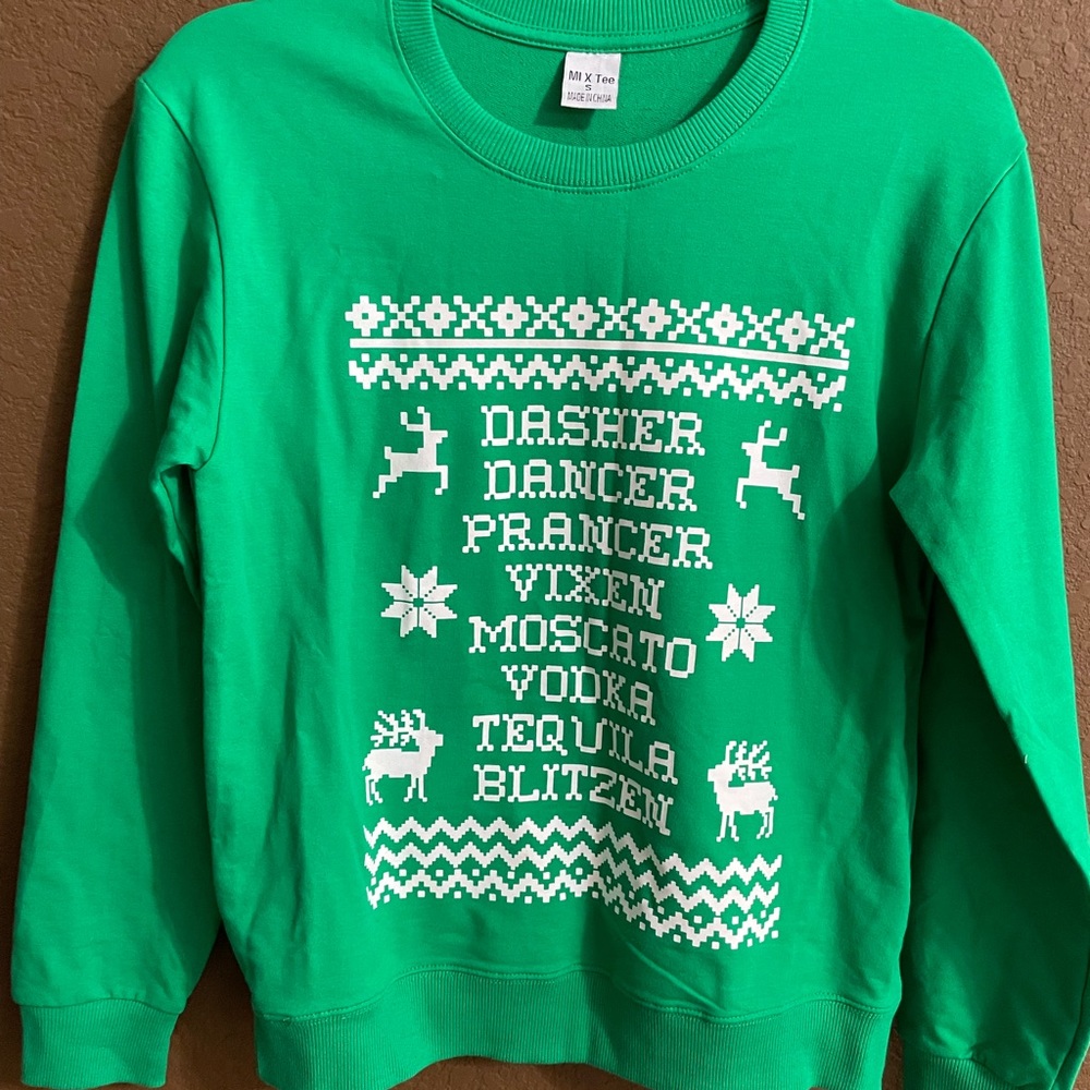 Brand new green Christmas sweater